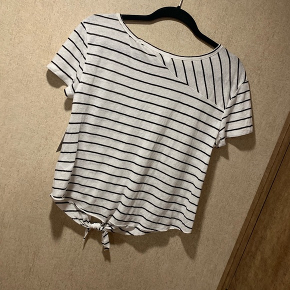 BP Nordstrom NWT White Black Stripes Tee Shirt - Picture 7 of 7